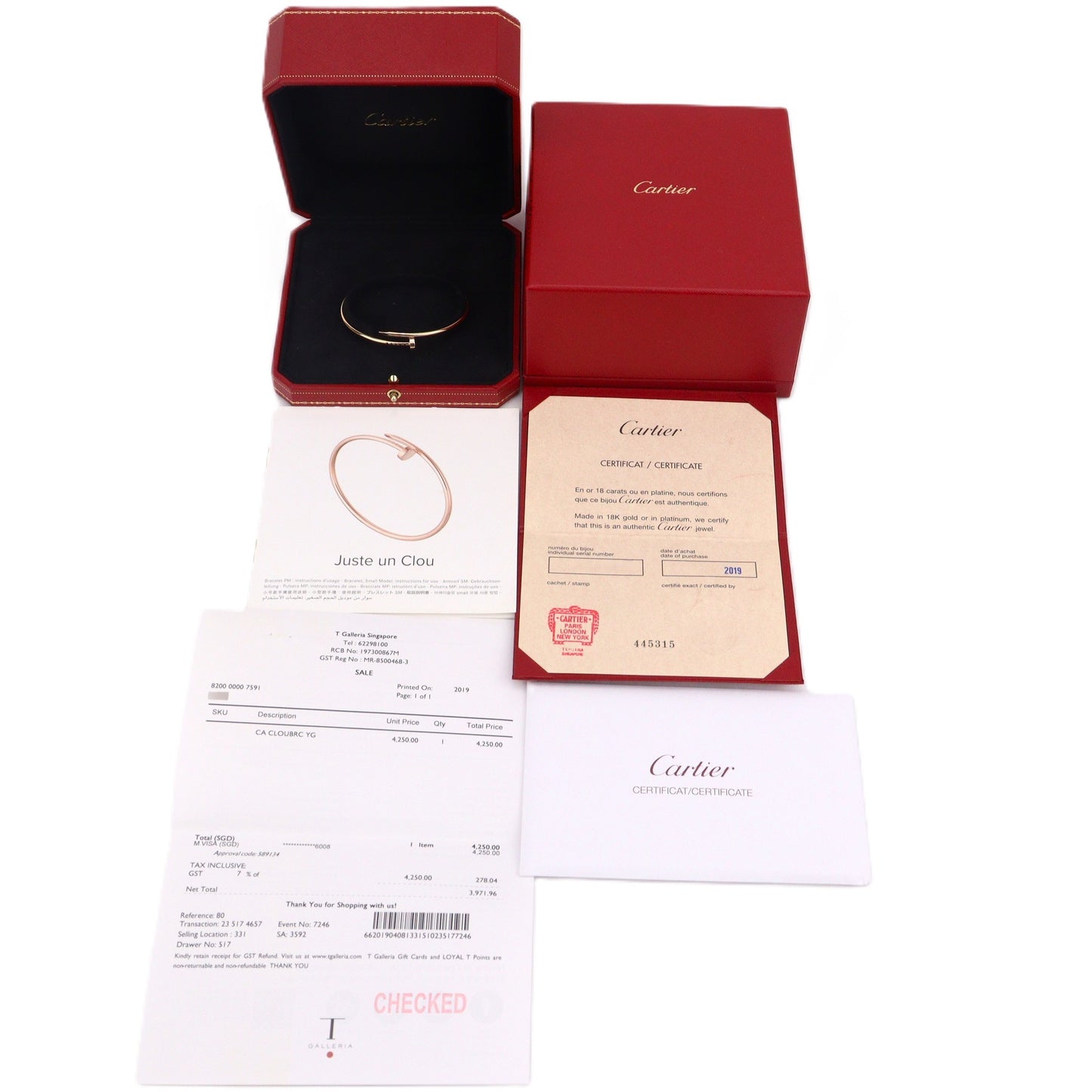 Cartier CRB6062600 Juste un Clou Bracelet