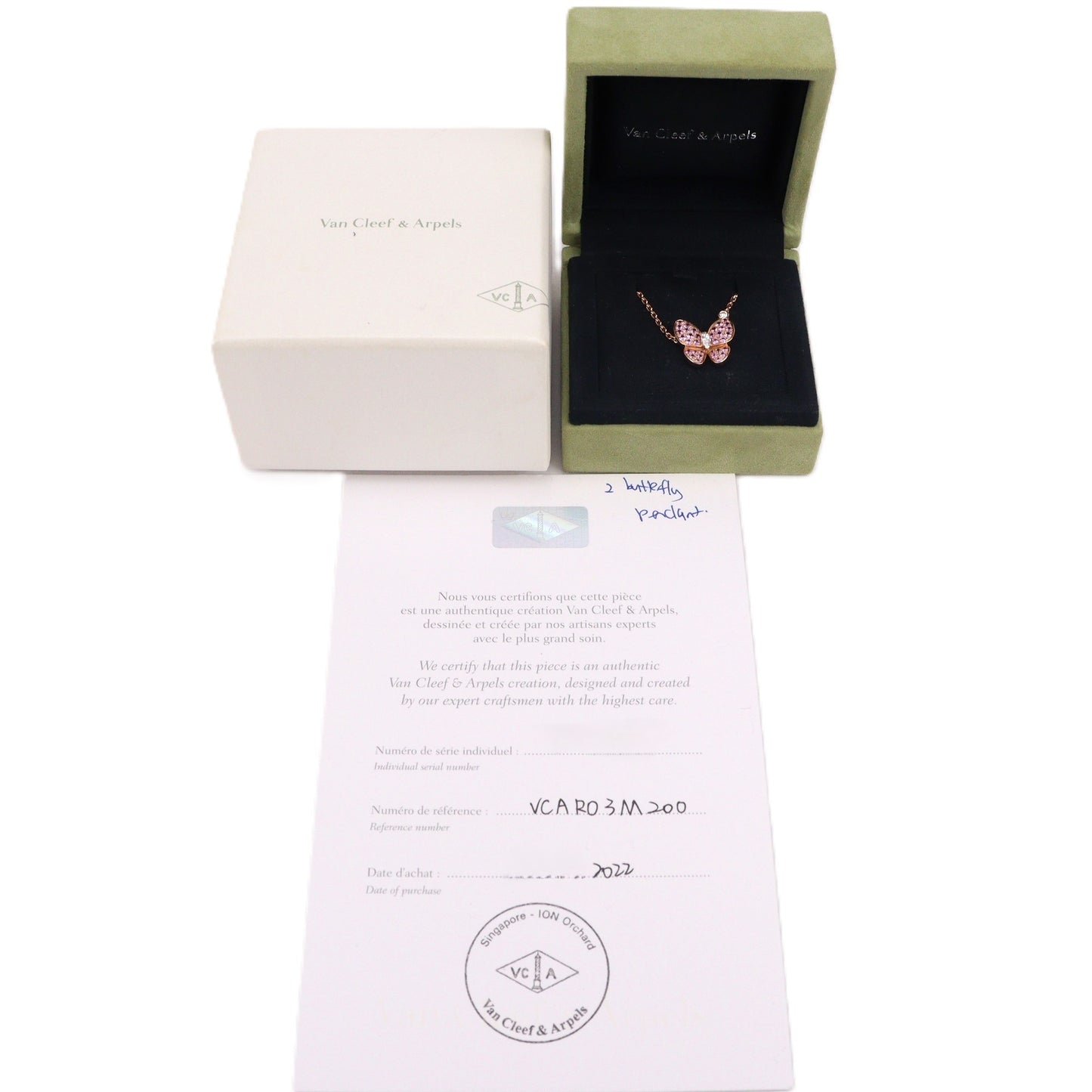 Van Cleef & Arpels VCARO3M200 Deuw Papillons Necklace
