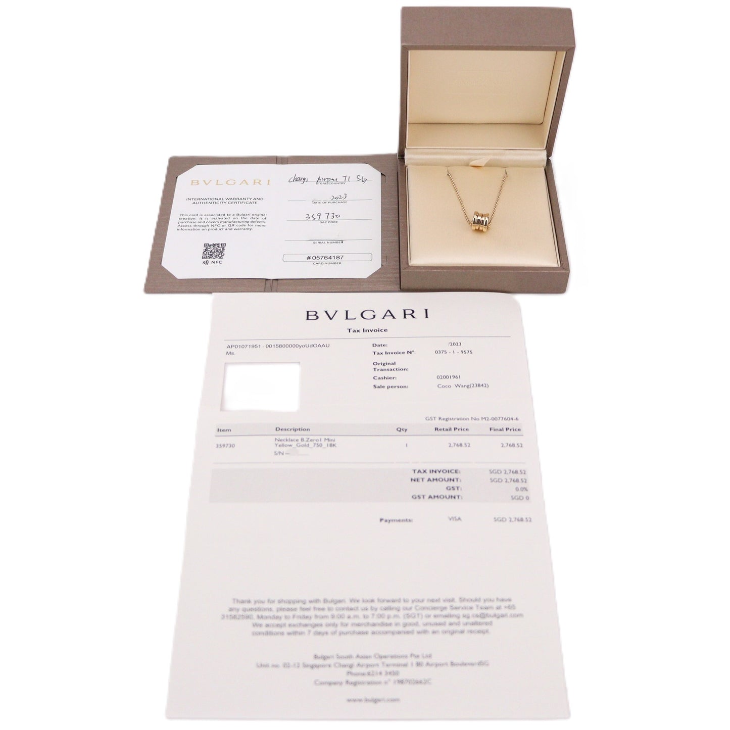 BVLGARI 359730 B. Zero1 Necklace