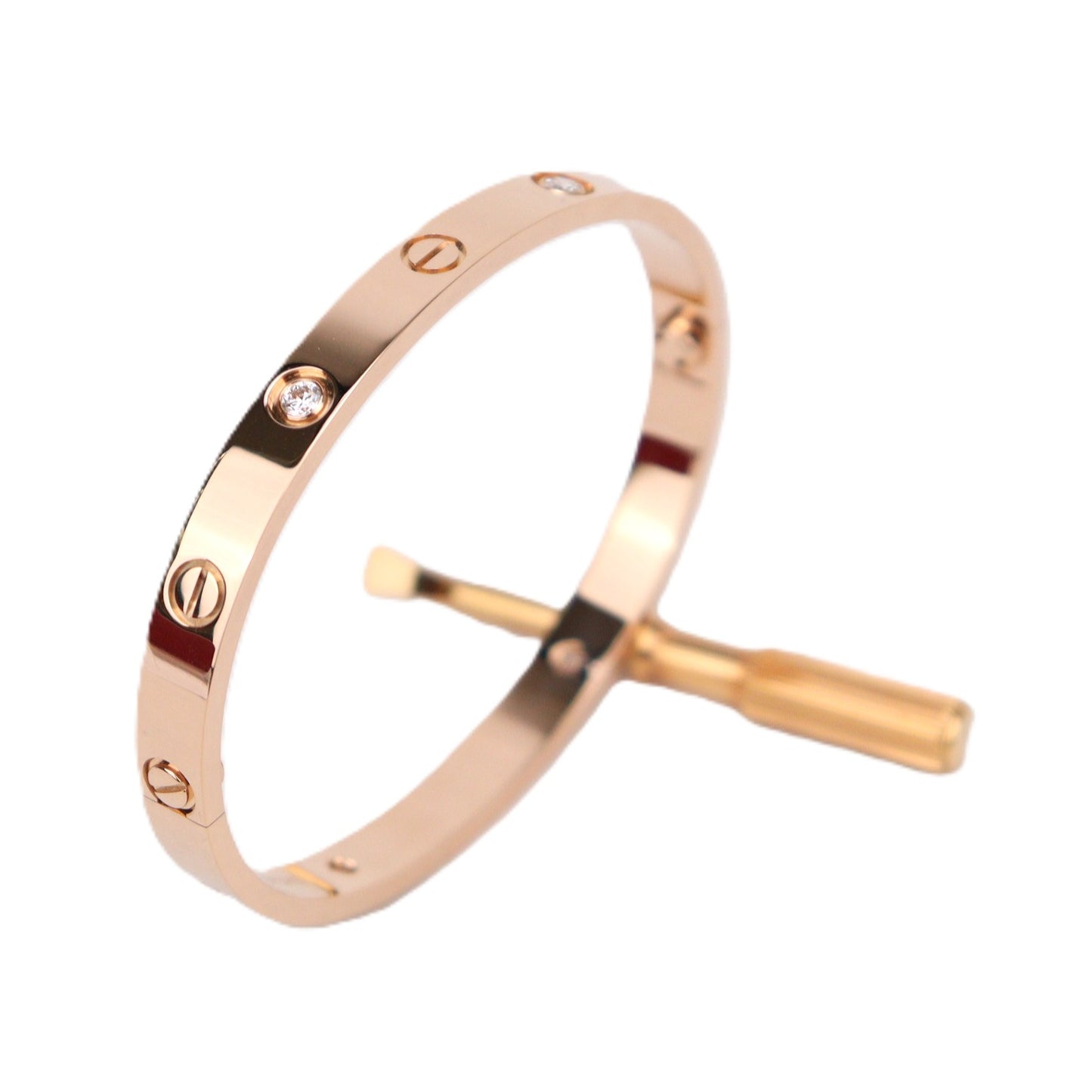 Cartier B6069917 Love Bracelet Classic Model 4 Diamonds