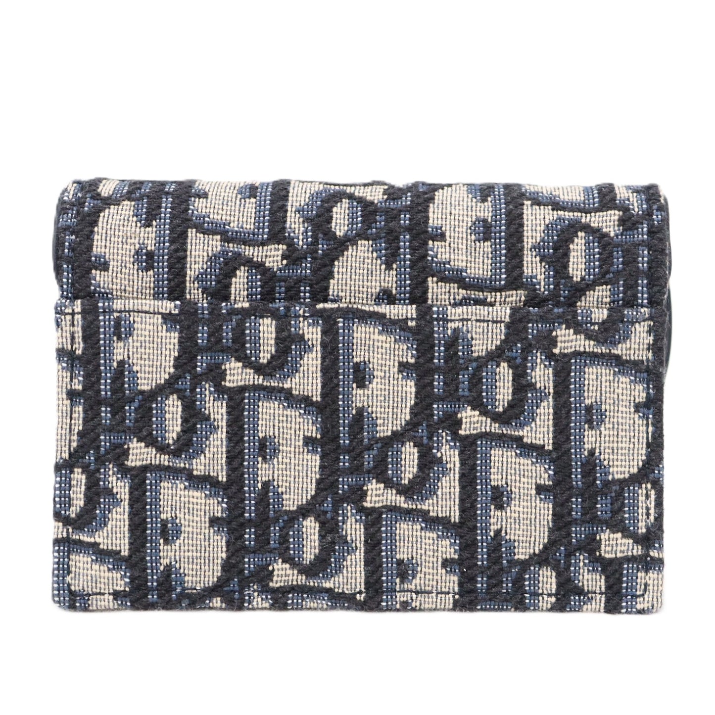 DIOR S5611CTZQ SADDLE BLOOM CARD HOLDER