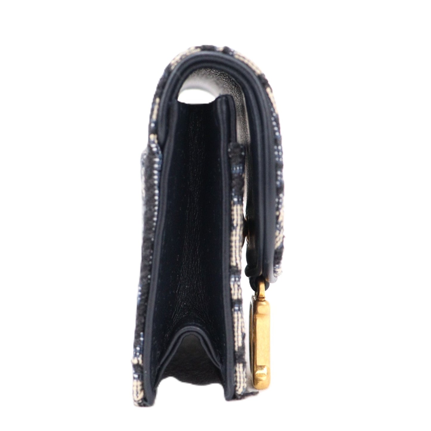 DIOR S5611CTZQ SADDLE BLOOM CARD HOLDER