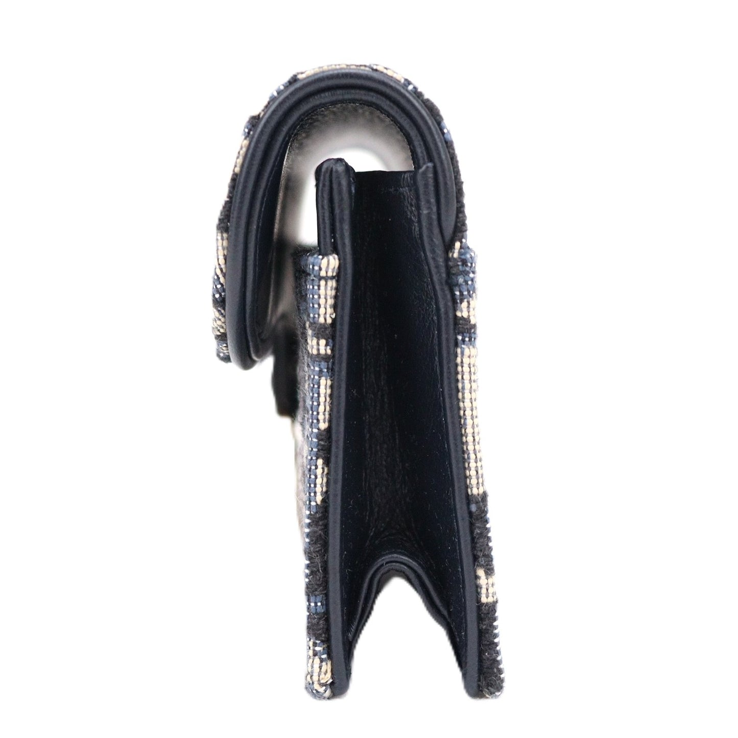 DIOR S5611CTZQ SADDLE BLOOM CARD HOLDER