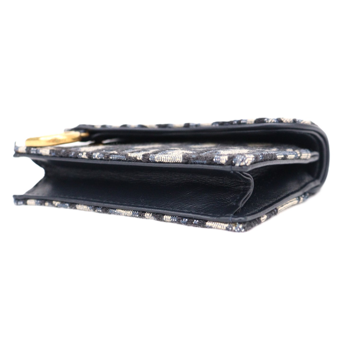 DIOR S5611CTZQ SADDLE BLOOM CARD HOLDER