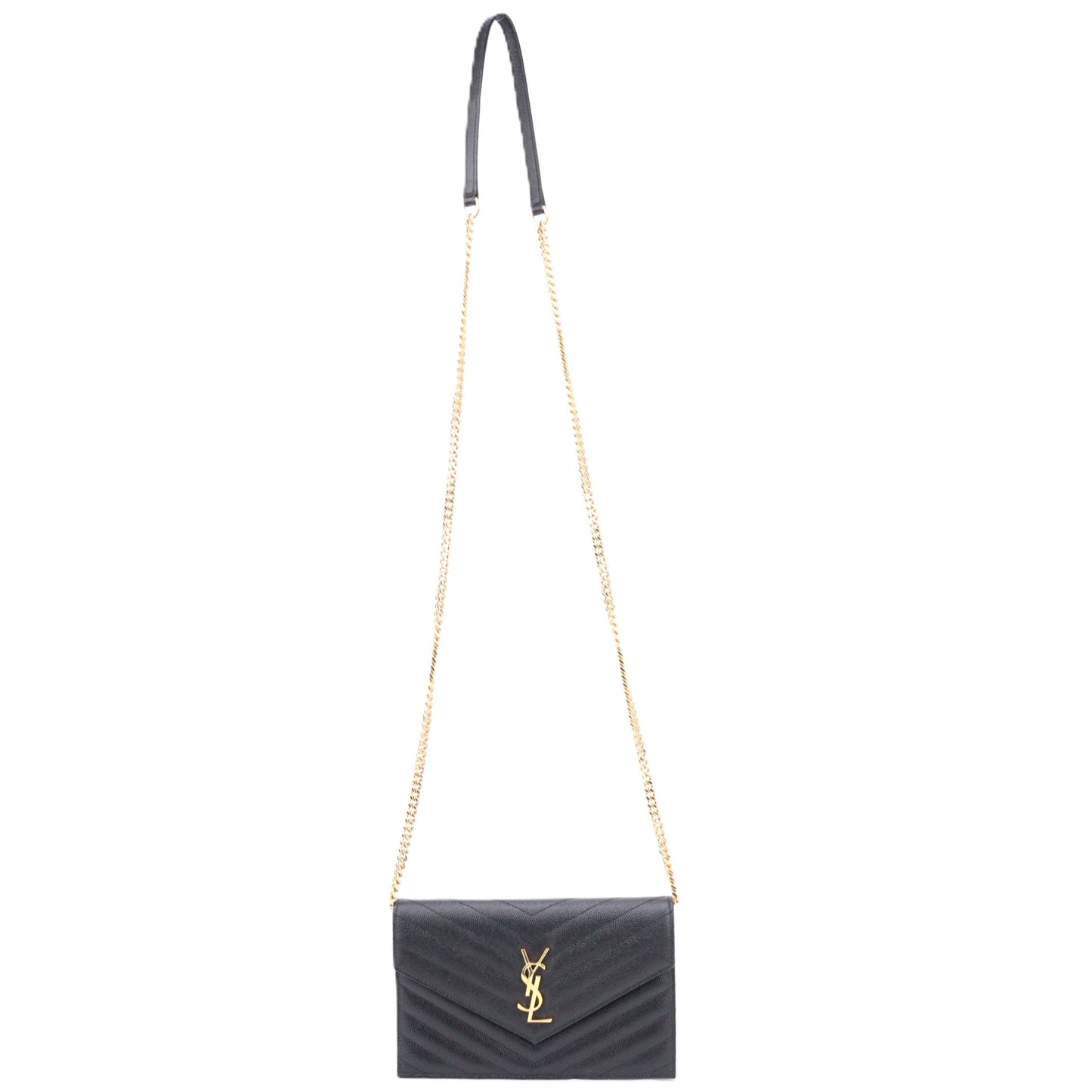 SAINT LAURENT 393953 BOW01 WALLET ON CHAIN W