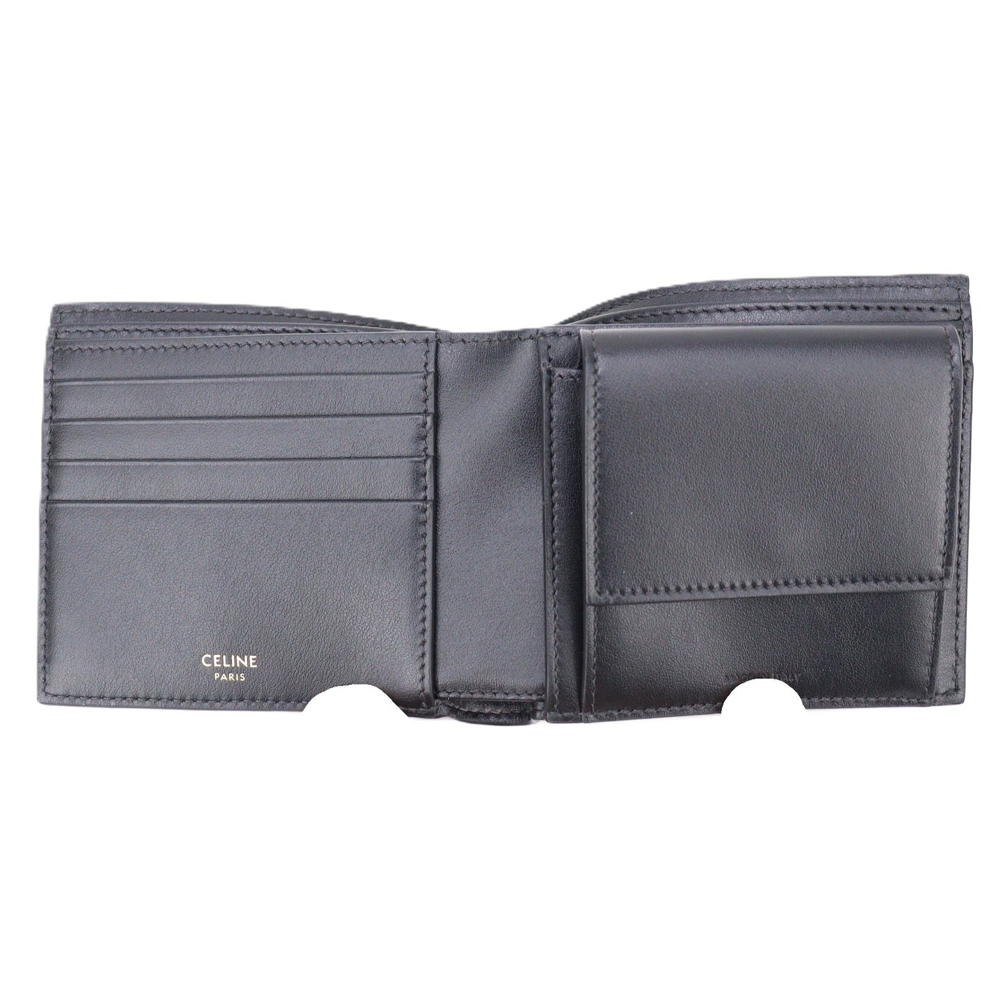 CELINE 10C872BQB BI-FOLD WALLET WITH COIN