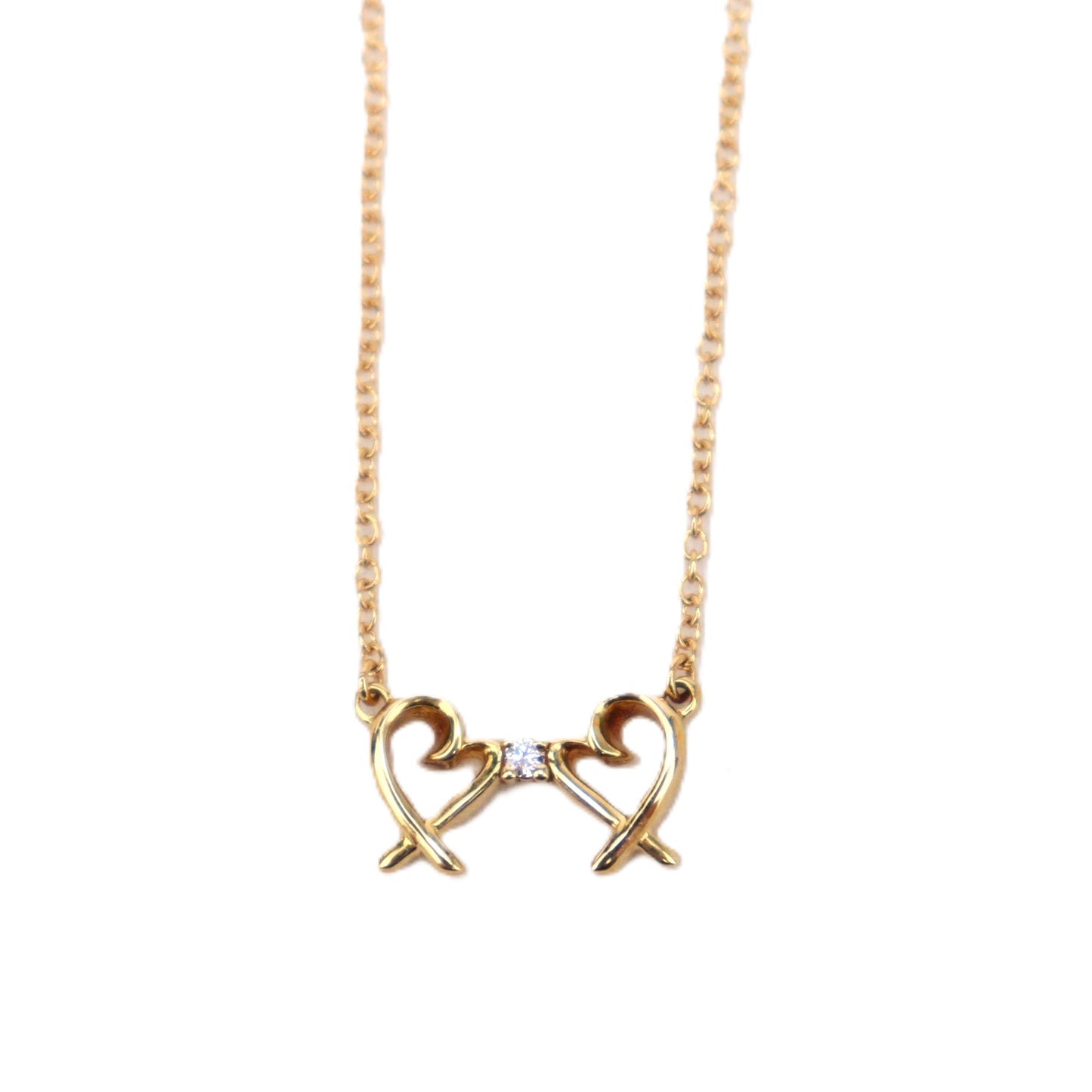 TIFFANY 63058238 Double Loving Heart Necklace