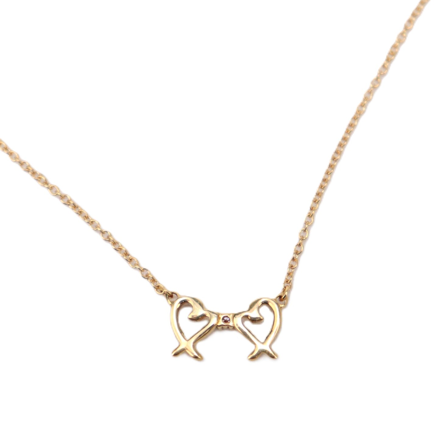 TIFFANY 63058238 Double Loving Heart Necklace