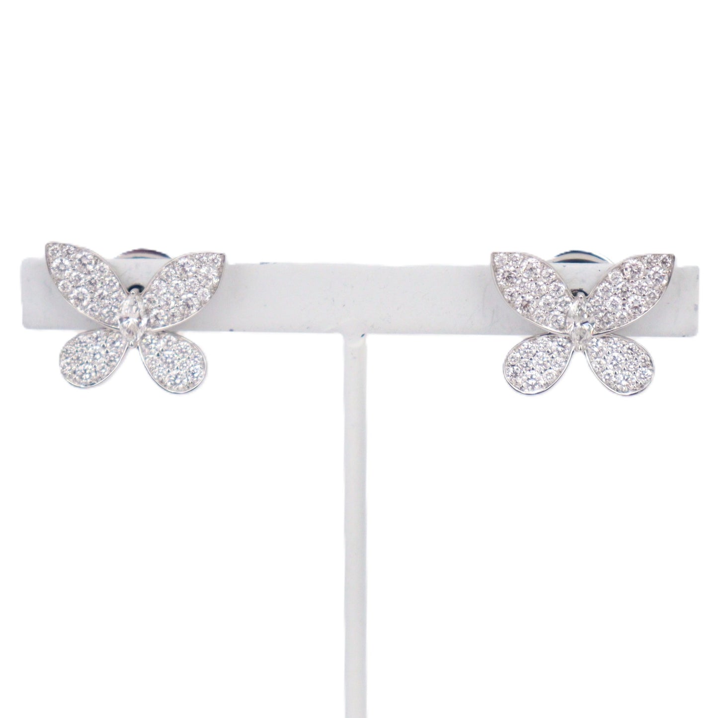 Graff RGE1152 Pave Butterfly Diamond Small Stud Earrings