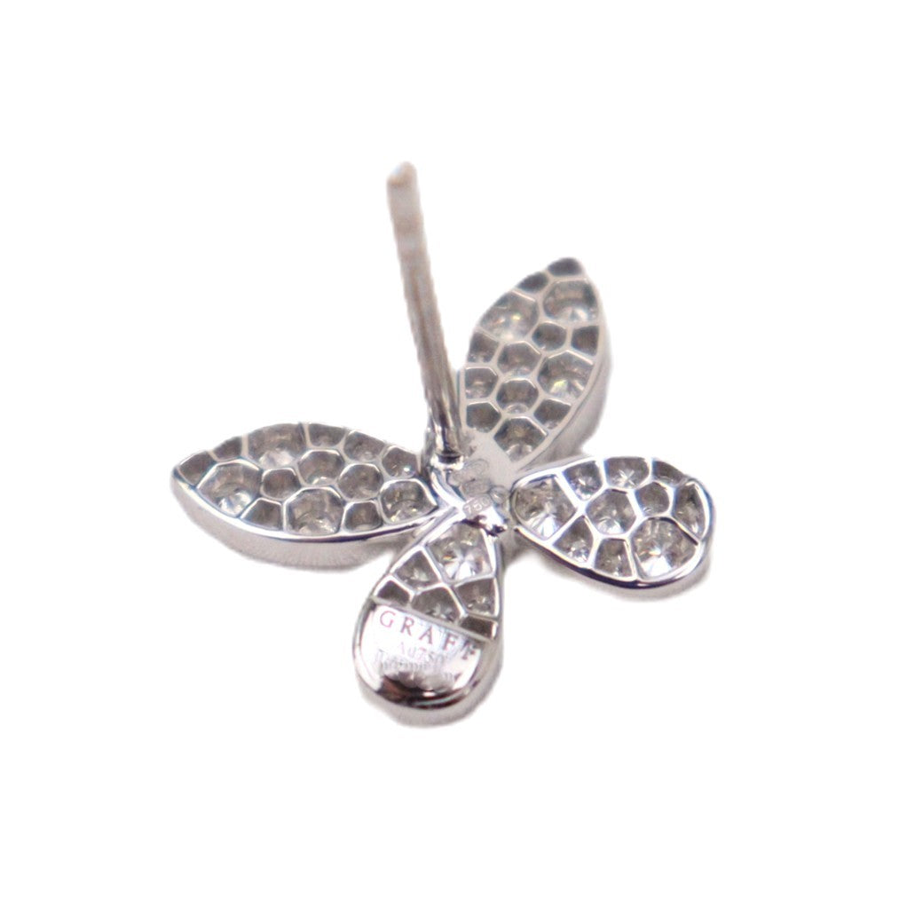 Graff RGE1152 Pave Butterfly Diamond Small Stud Earrings