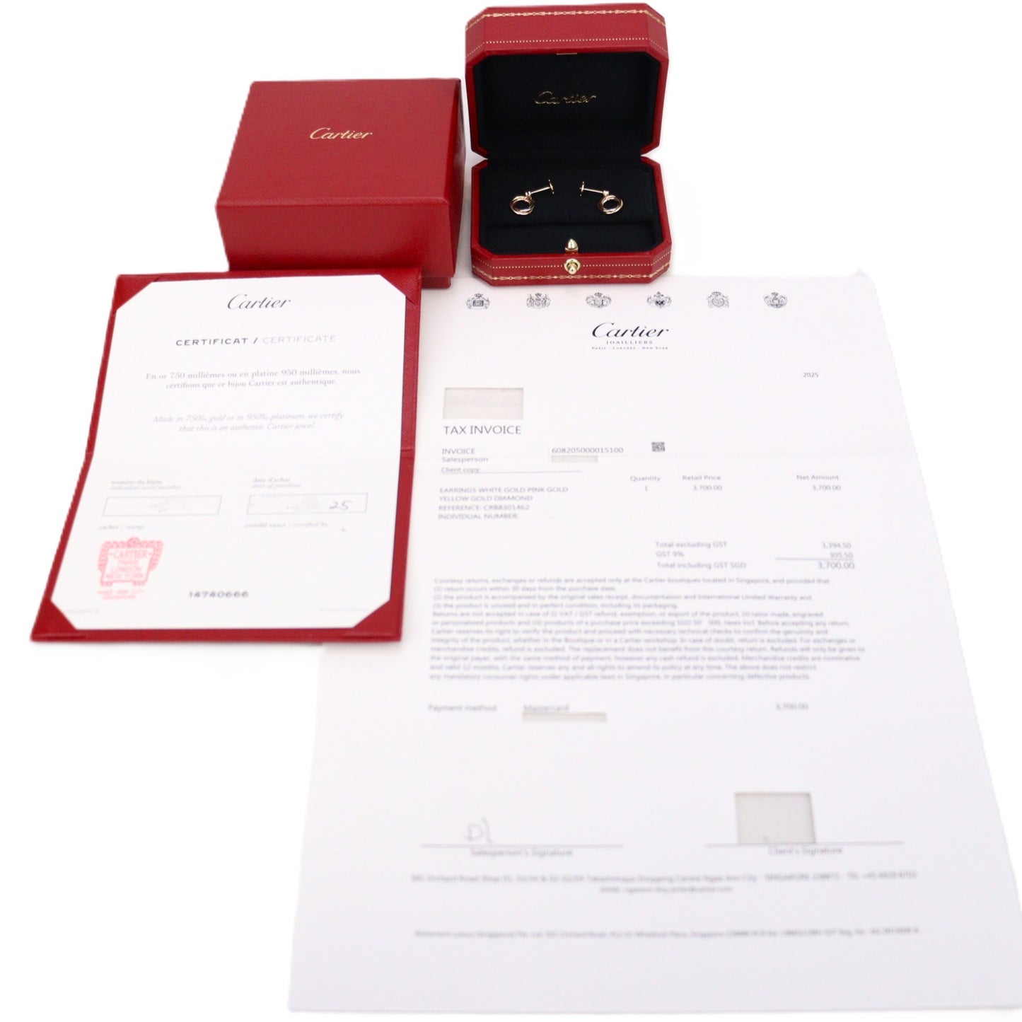 Cartier CRB8301462 Trinity Earrings