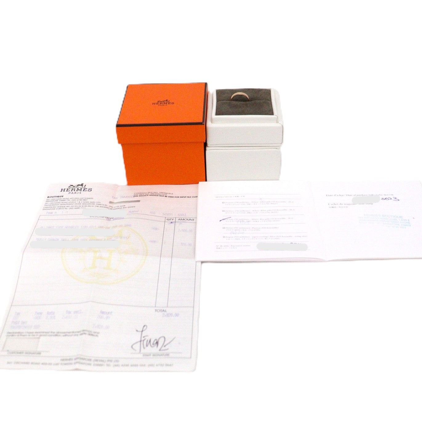 HERMES H119850B Ever Herakles Wedding Band Ring