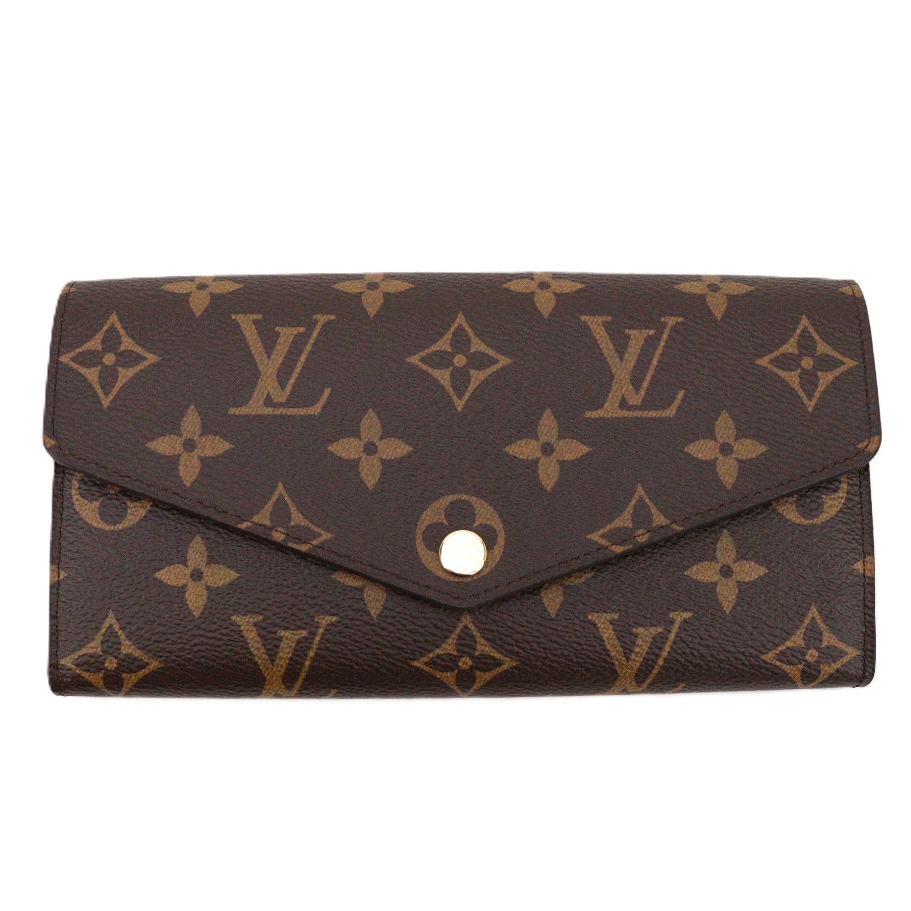 Louis Vuitton 2021-2025 Monogram Portefeuille Sarah Wallet Long Wallets - Brown