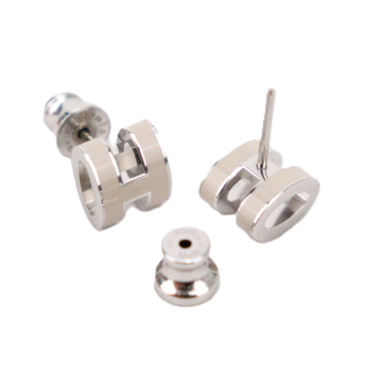 HERMES 608002FP POP H MINI EARRINGS