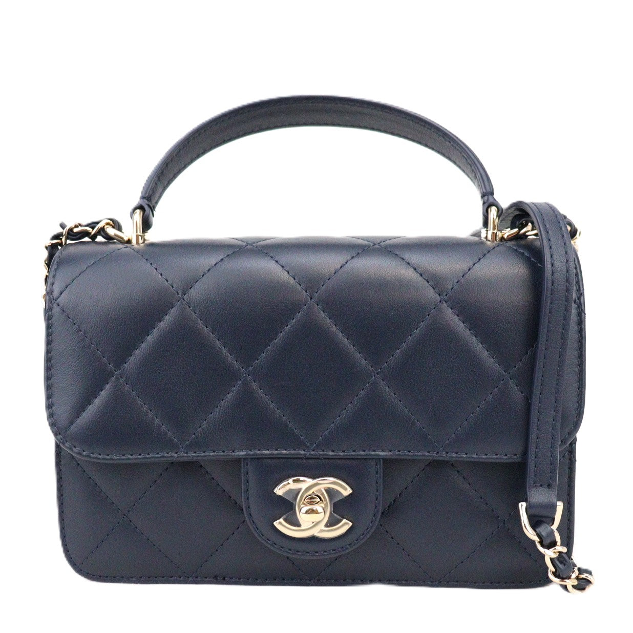 CHANEL AS2680 TOP HANDLE FLAP HANDBAG
