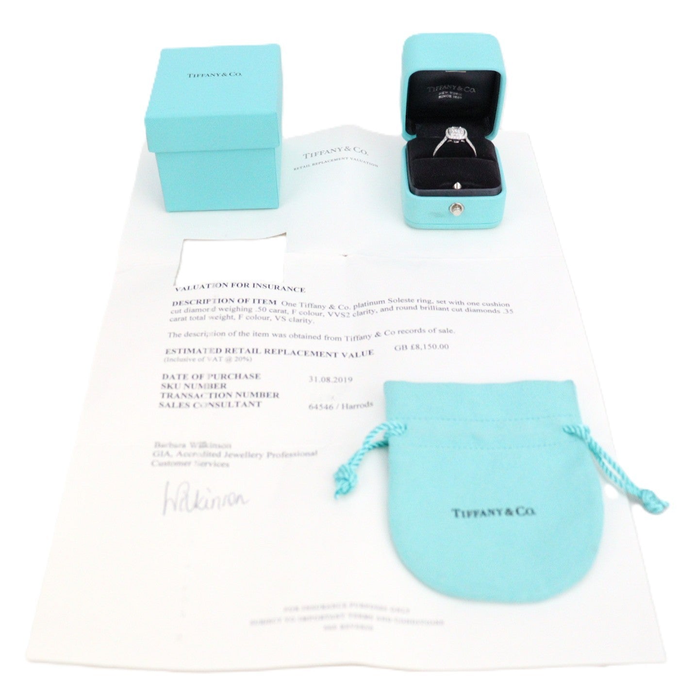 TIFFANY & Co. Soleste 0.50ct F-VVS2 Ring