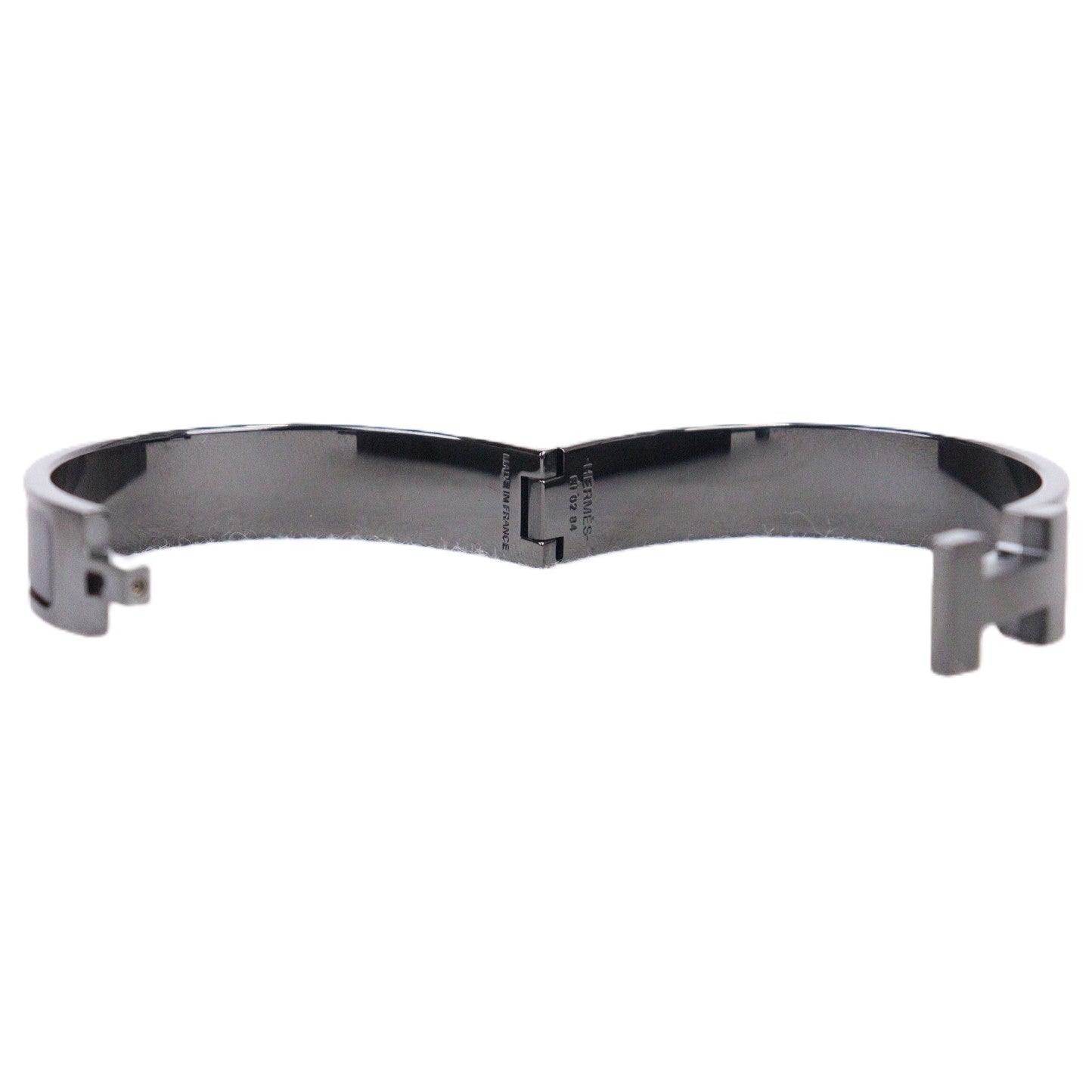 HERMES 703203FK CLIC HH SO BLACK BRACELET