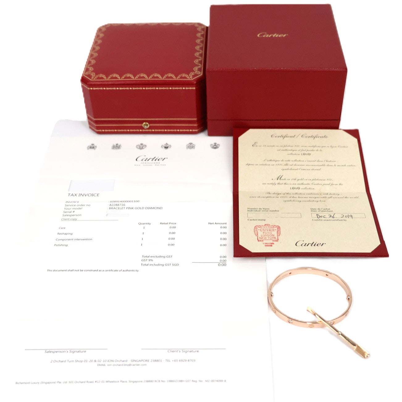 Cartier B6036018 Love 4-Diamonds Bracelet #18