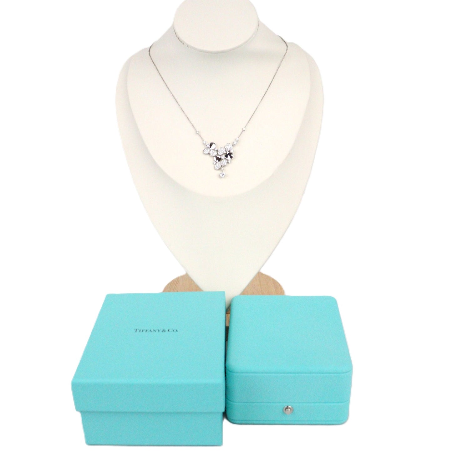 TIFFANY & Co. Paper Flowers Diamond Cluster Necklace