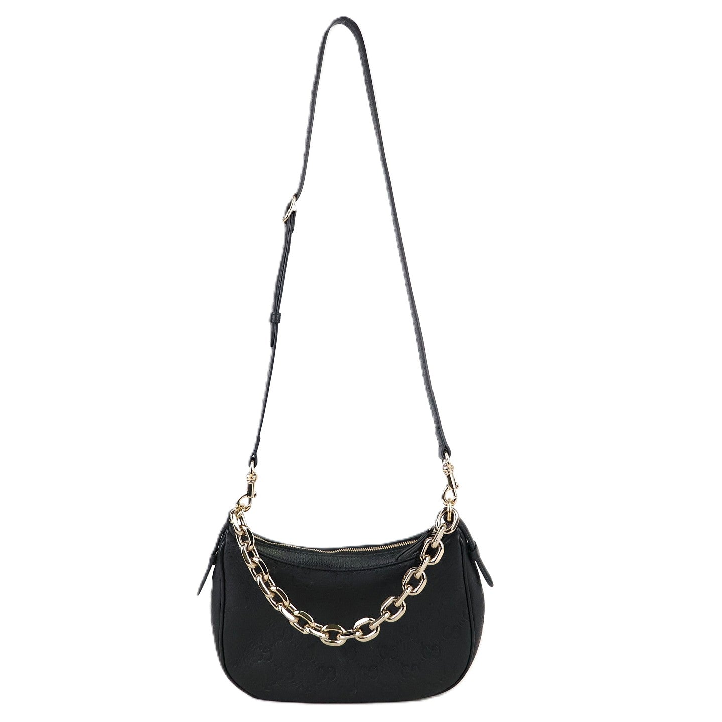 GUCCI 815409 AAFDV GG EMBLEM MEDIUM SHOULDER BAG