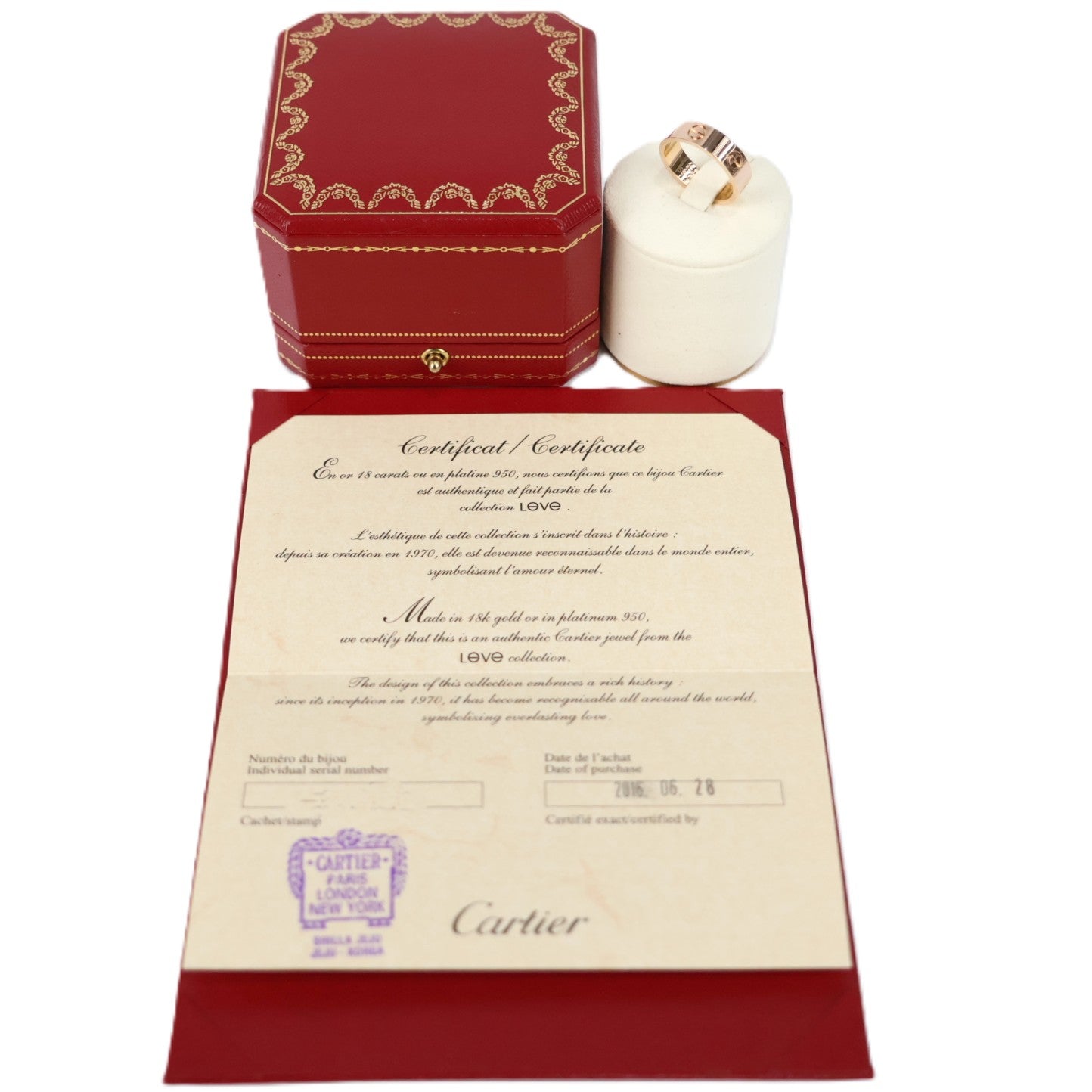 Cartier B4084855 Love Classic Model Ring #55