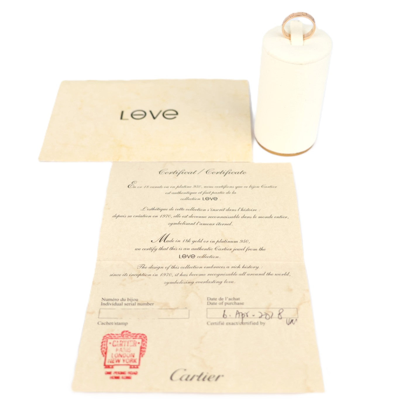 Cartier B4085253 Love Small Model Ring #53