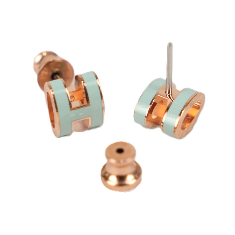 HERMES 608002FO POP H MINI EARRINGS