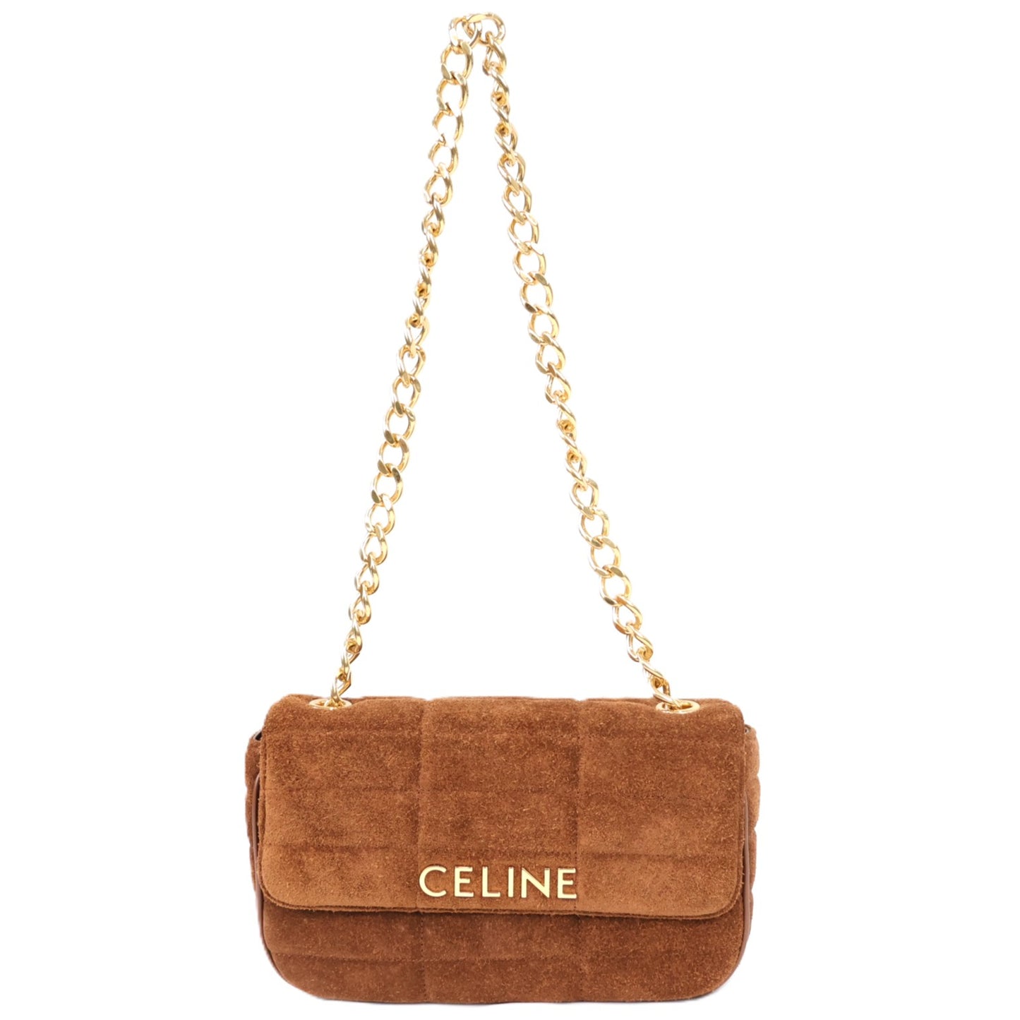 CELINE 111273EZF LOGO MONOCHROME SHOULDER BAG