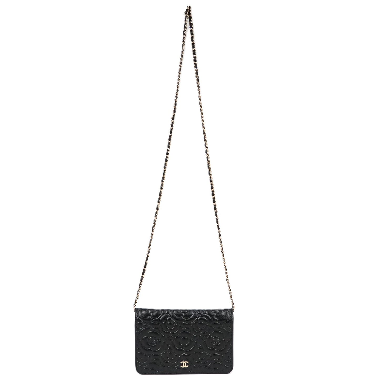 CHANEL 82336 CAMELLIA WALLET ON CHAIN