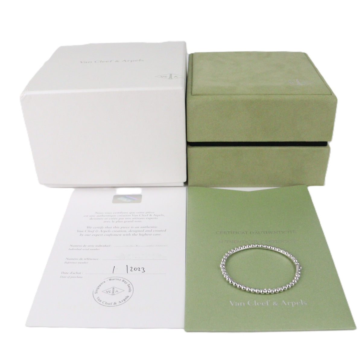 Van Cleef & Arpels VCARO7TD00 Perlee Pearls of Gold #XS Bracelet
