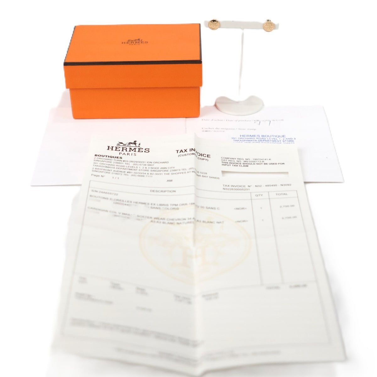 HERMES H120544B Ex-Libris Very Small Earrings