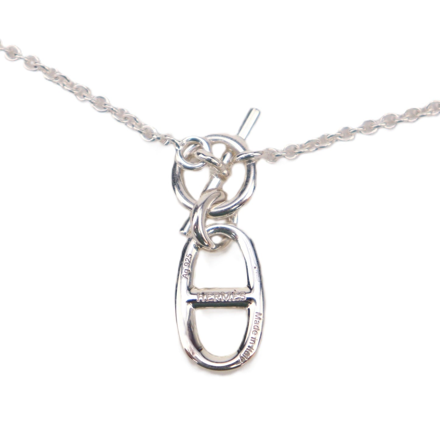 HERMES H104141B Pendentif Chaine d'Ancre Necklace