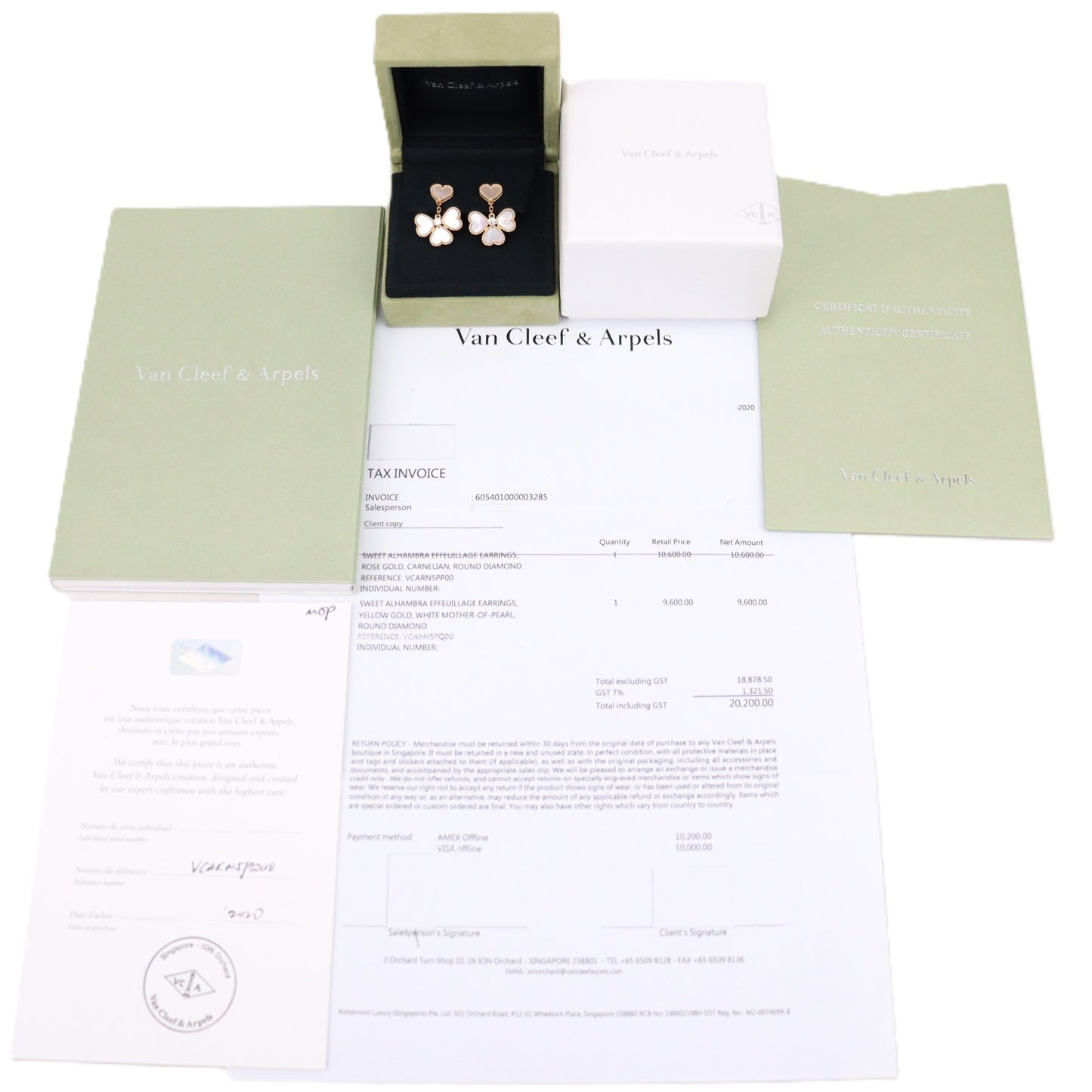 Van Cleef & Arpels VCARN5PQ00 Sweet Alhambra Effeuillage (Sweet Hearts) Earrings