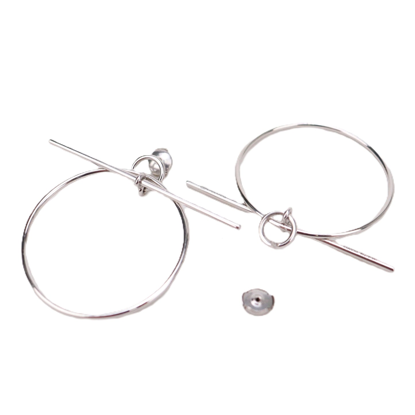HERMES H114504B Loop Medium Model Earrings