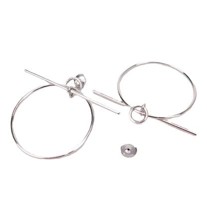 HERMES H114504B Loop Medium Model Earrings