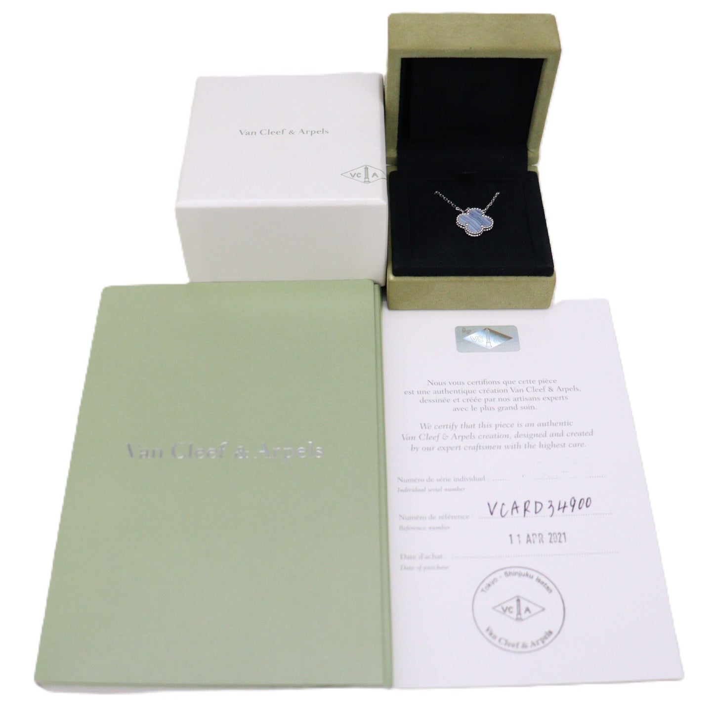 Van Cleef & Arpels VCARD34900 Vintage Alhambra Chalcedony Necklace