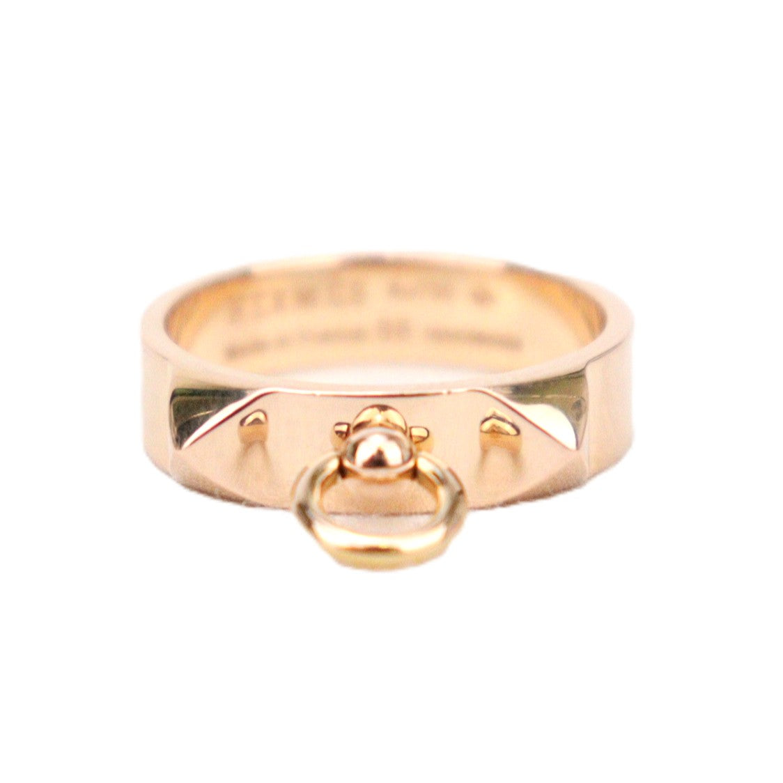 HERMES H108118B Collier de Chien Small Model Ring