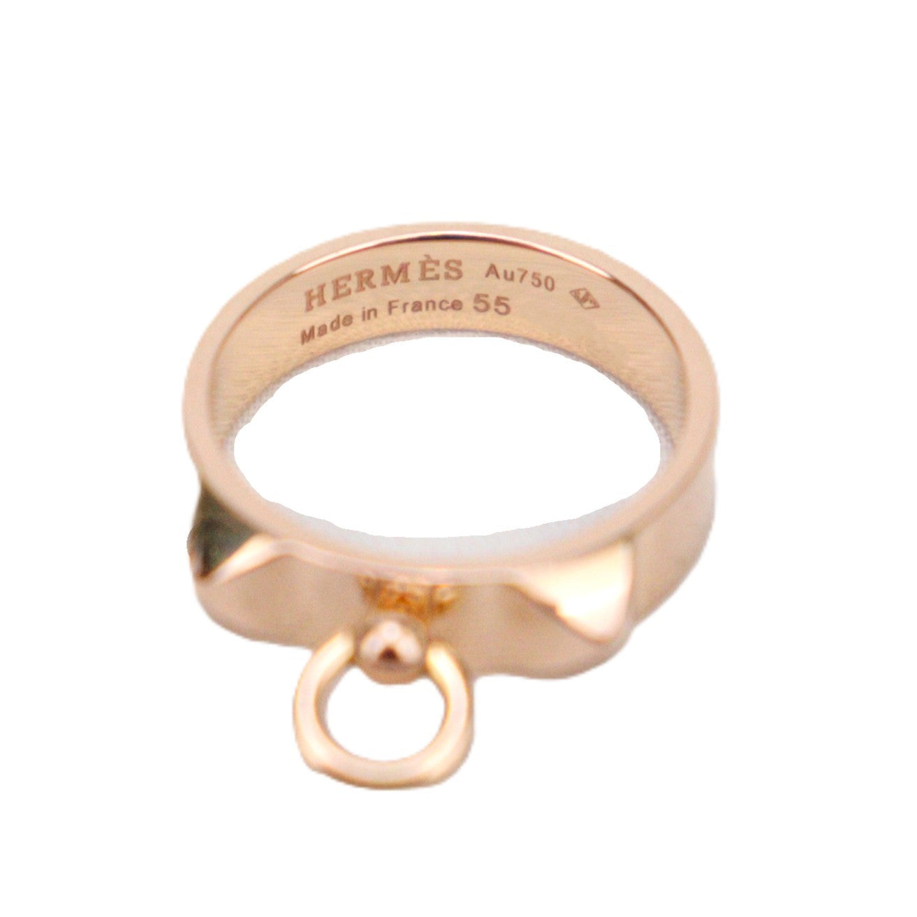 HERMES H108118B Collier de Chien Small Model Ring