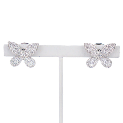 Graff RGE1152 Pave Butterfly Diamond Small Stud Earrings