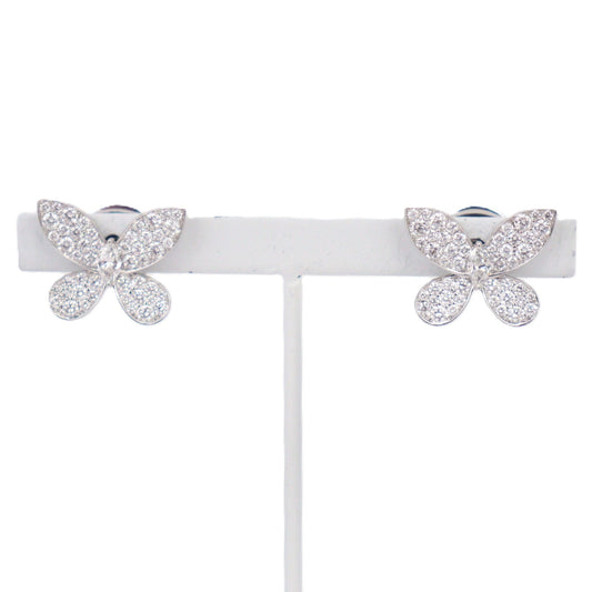 Graff RGE1152 Pave Butterfly Diamond Small Stud Earrings