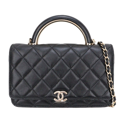 CHANEL AP2844 TOP HANDLE FLAP WALLET ON CHAIN
