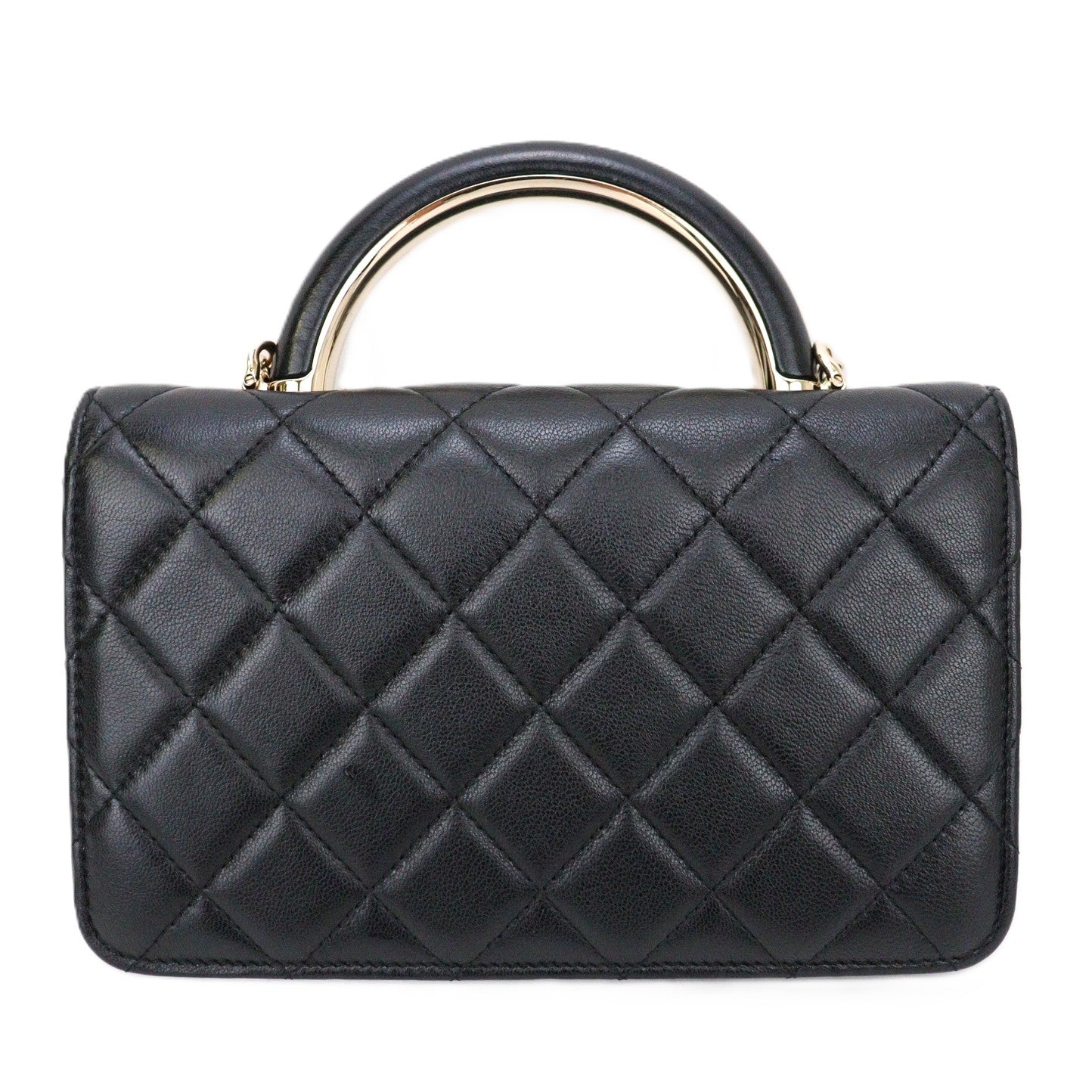 CHANEL AP2844 TOP HANDLE FLAP WALLET ON CHAIN