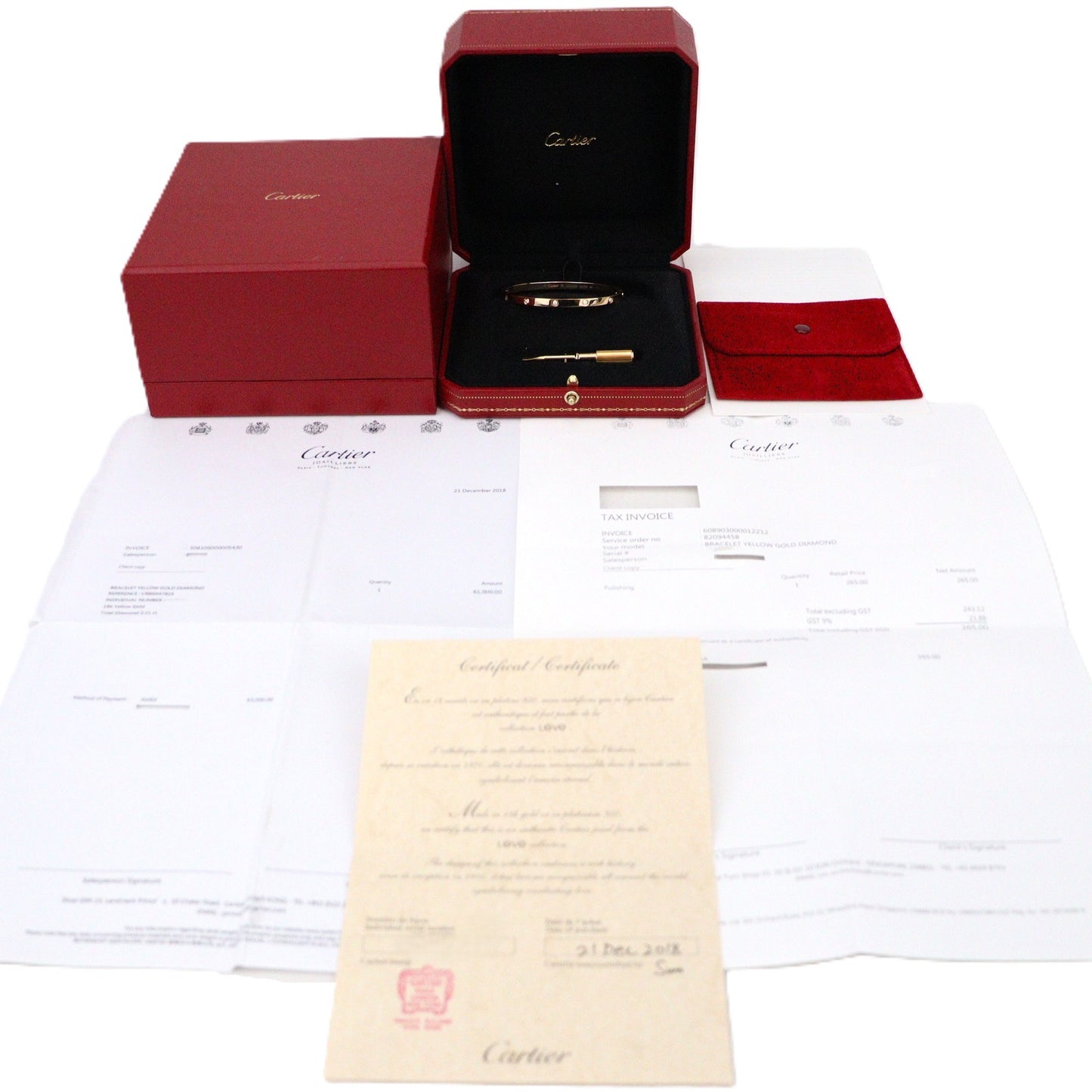 Cartier CRB6047816 Love Small Model 10-Diamonds Bracelet