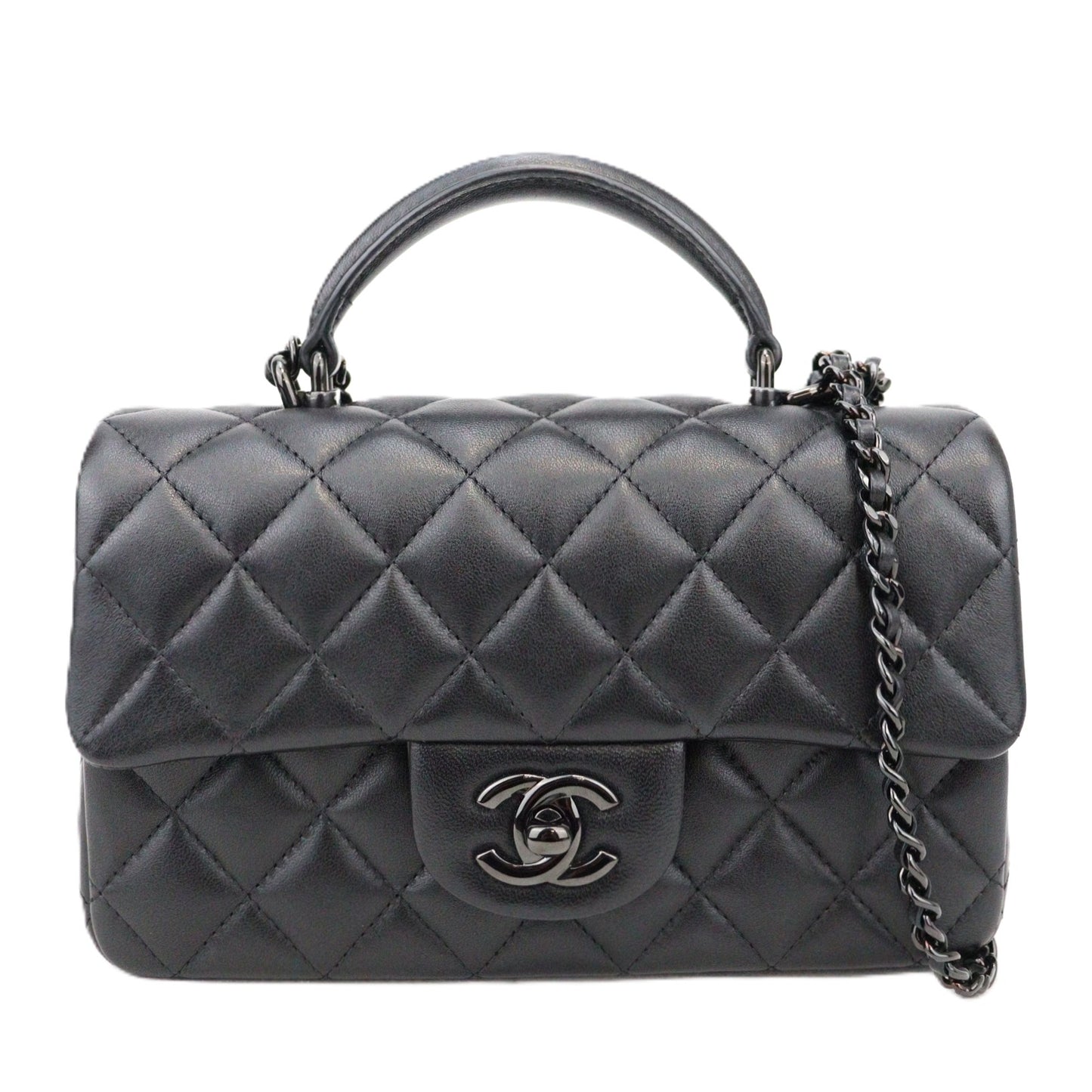 CHANEL AS2431 TOP HANDLE FLAP MINI HANDBAG