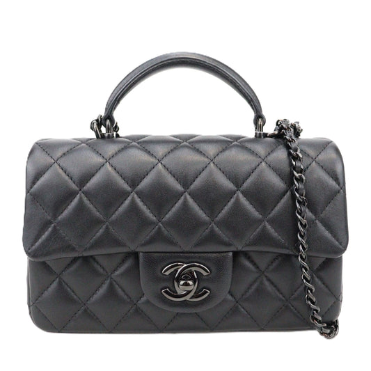 CHANEL AS2431 TOP HANDLE FLAP MINI HANDBAG