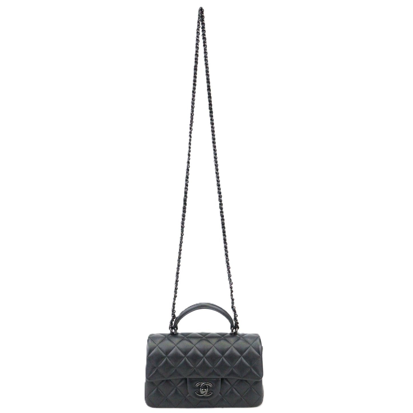 CHANEL AS2431 TOP HANDLE FLAP MINI HANDBAG