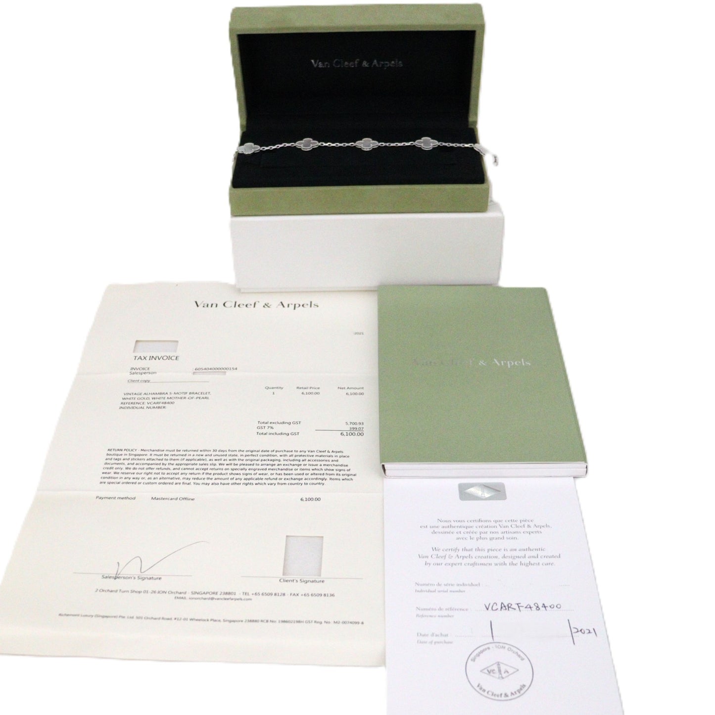 Van Cleef ＆ Arpels VCARF48400 Vintage Alhambra 5 Motifs Bracelet