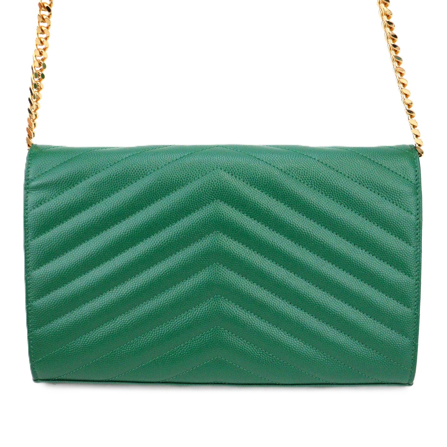 SAINT LAURENT 377828 BOW01 CASSANDRE WALLET ON CHAIN