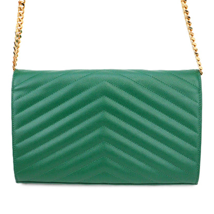 SAINT LAURENT 377828 BOW01 CASSANDRE WALLET ON CHAIN