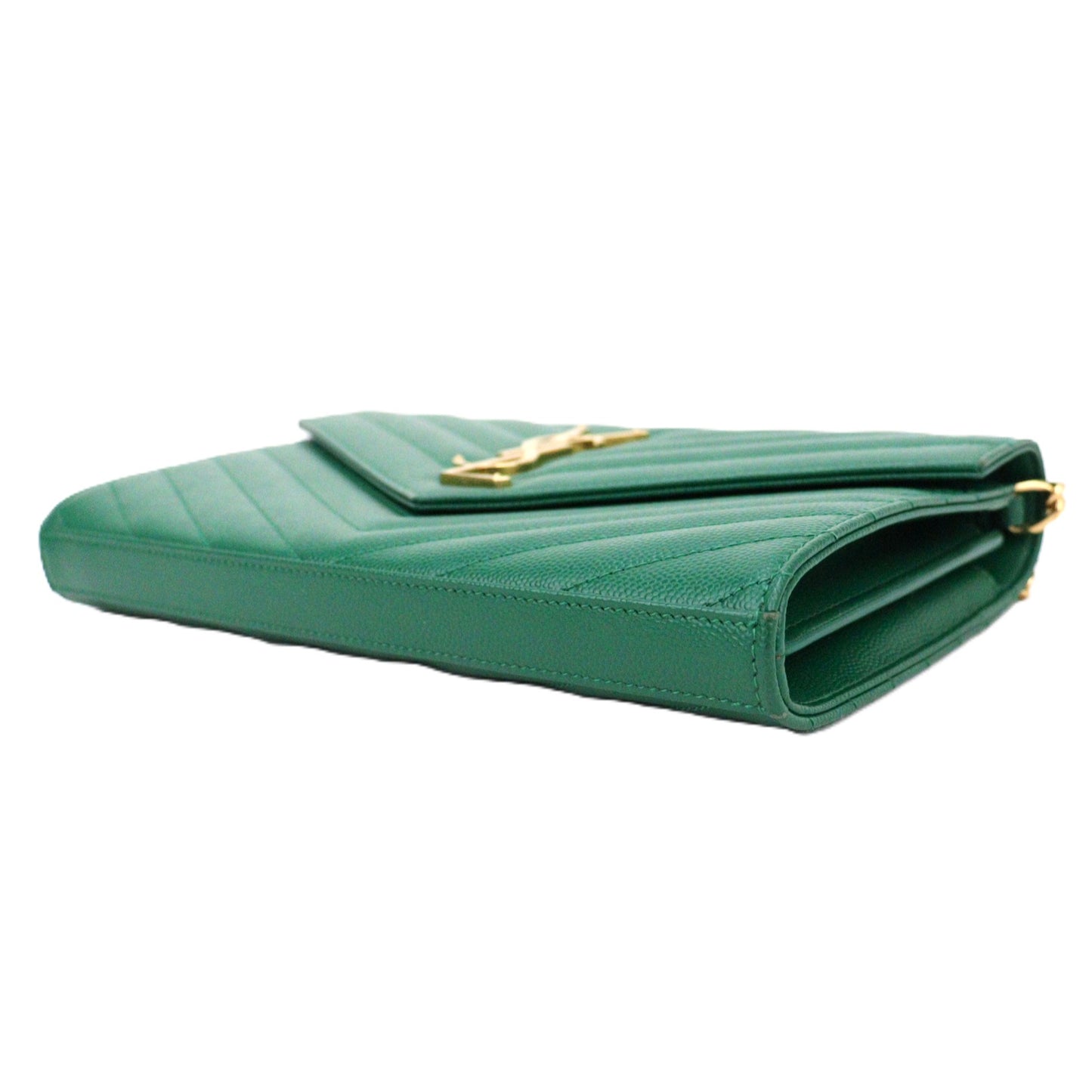 SAINT LAURENT 377828 BOW01 CASSANDRE WALLET ON CHAIN